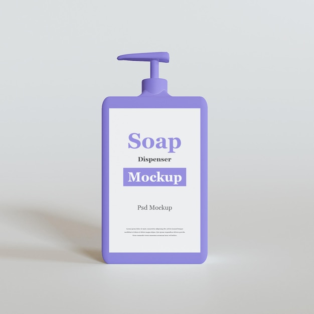 Realistic liquid soap dispenser mockup