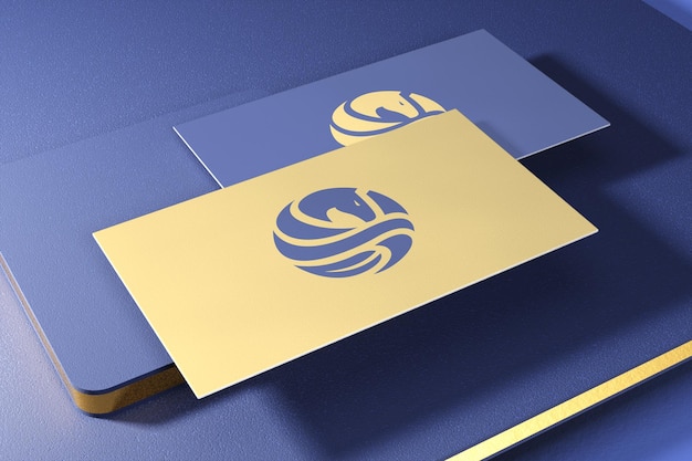 реалистичный макет логотипа и визитки