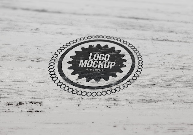 PSD realistic logo mockup psd template design