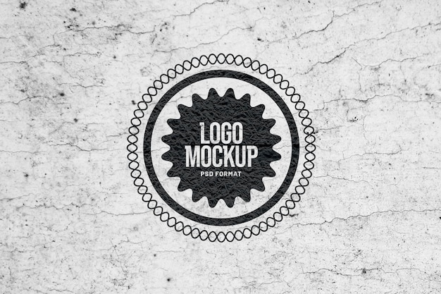 PSD modello realistico di logo mockup psd design