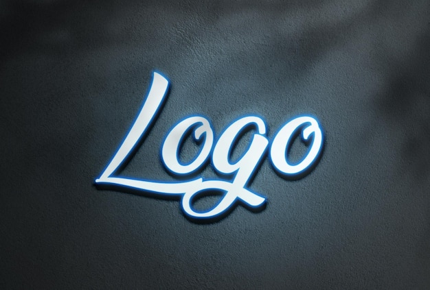 Realistic logo mockup