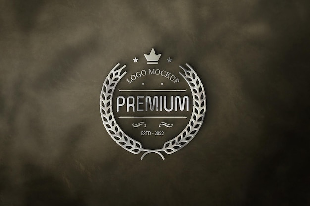 PSD mockup di logo realistico