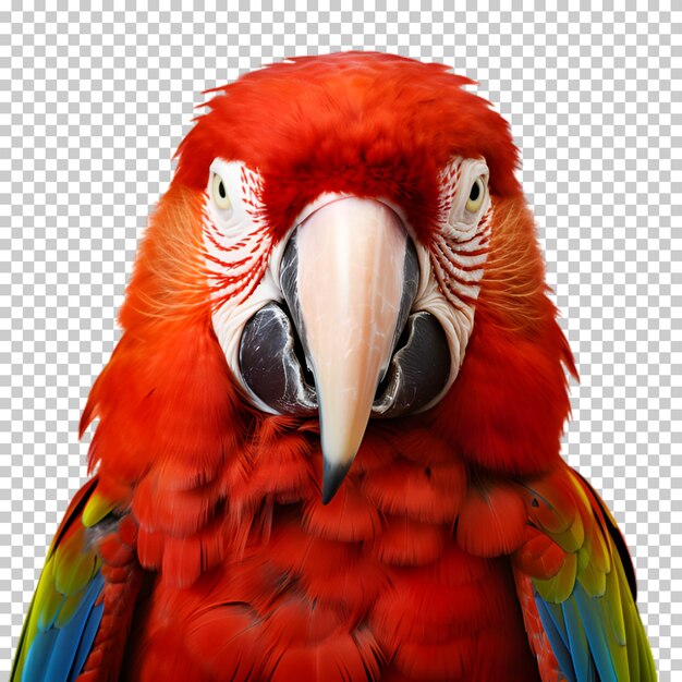 PSD realistic macaw parrot isolated on transparent background