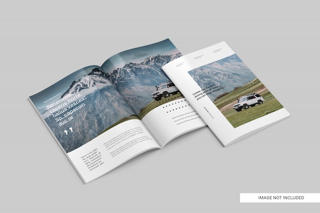 PSD realistic magazine template