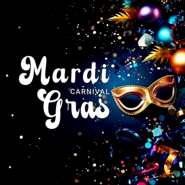 PSD realistic mardi gras