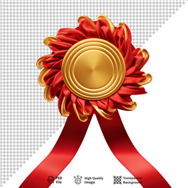 PSD realistic medal on transparent background