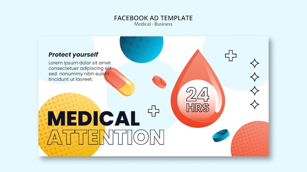 PSD realistic medical aid facebook template