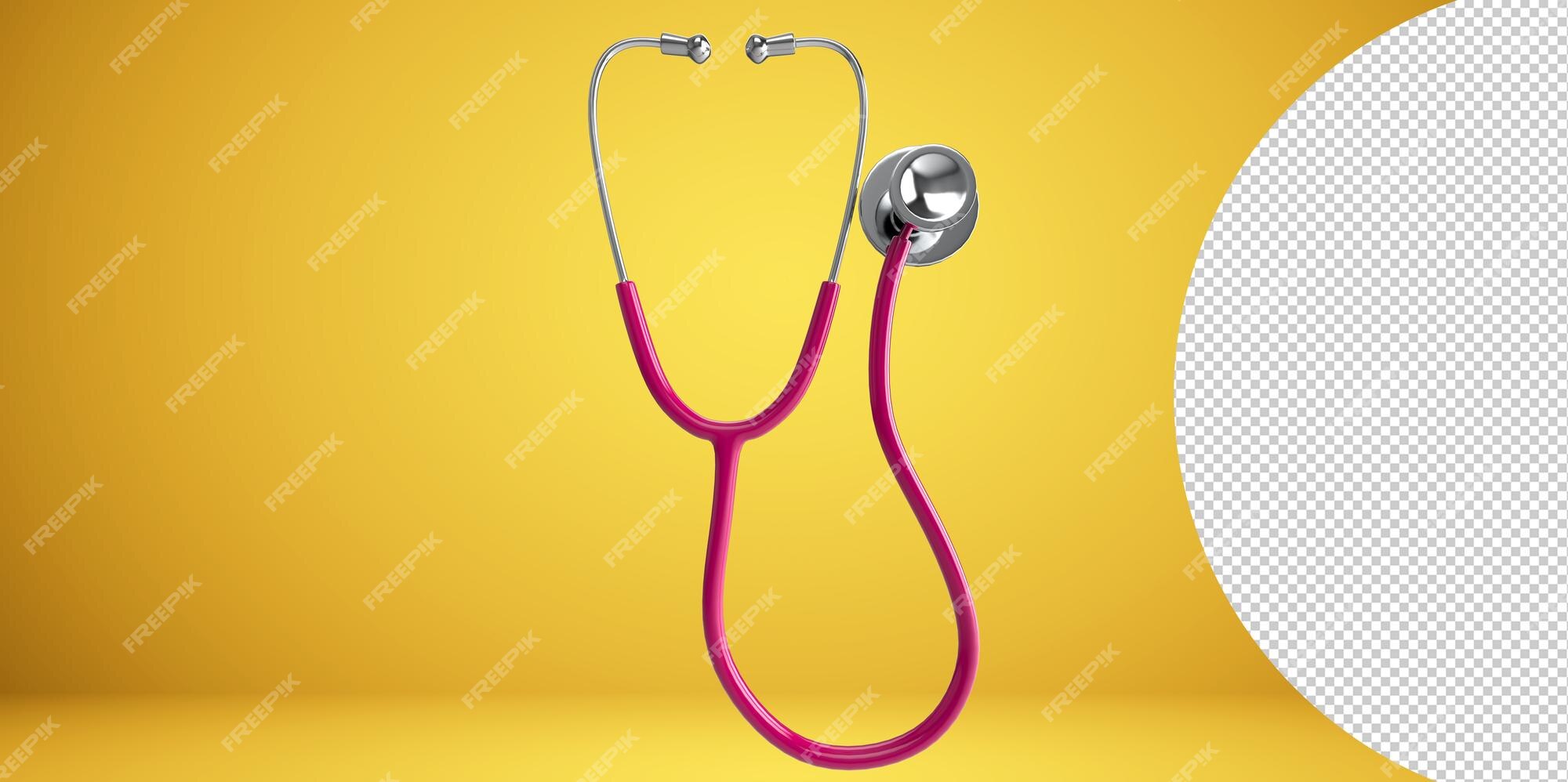 Premium PSD  Medical stethoscope on transparent background 3d rendering  illustration