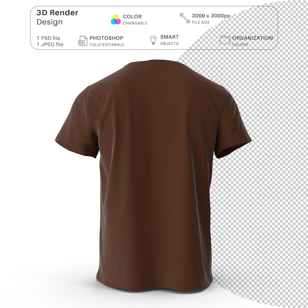 PSD Реалистичная мужская футболка 3d-модель высококачественный psd-файл для дизайна моды
