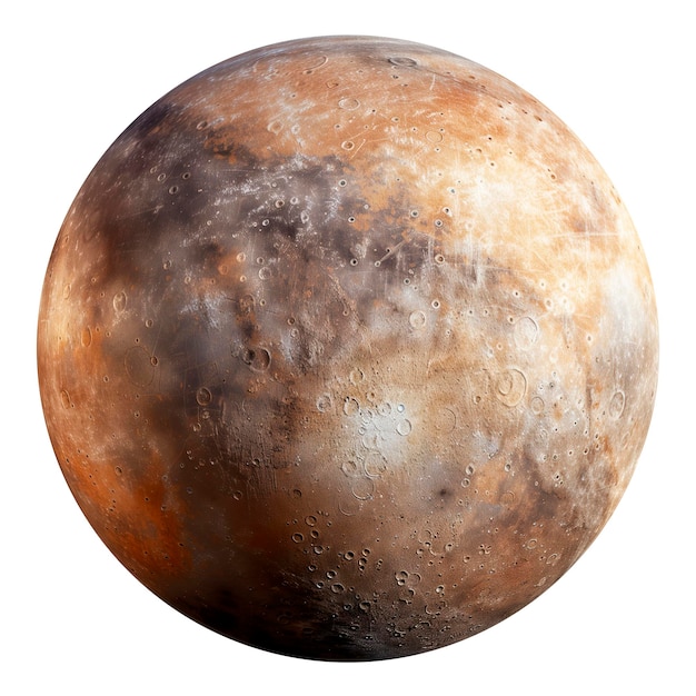 PSD realistic mercury planet isolated image