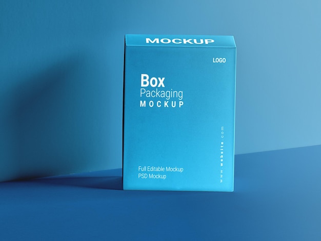 Реалистичный минималистичный картонный макет коробки упаковки продукта psd дизайн макета