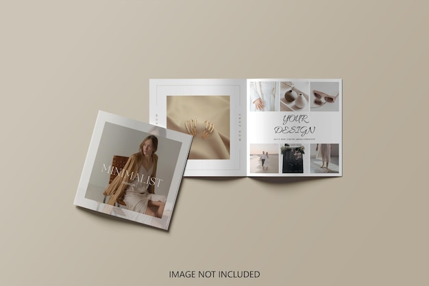 Realistic minimalist catalog mockup