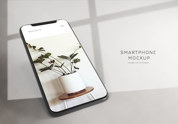 Realistic minimalist smartphone mockup design