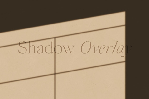 Realistic minimalist transparent window shadow light overlay effect on wall background mockup psd