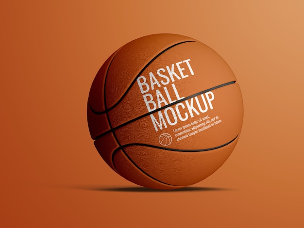 PSD mockup realistico della palla da basket isolato