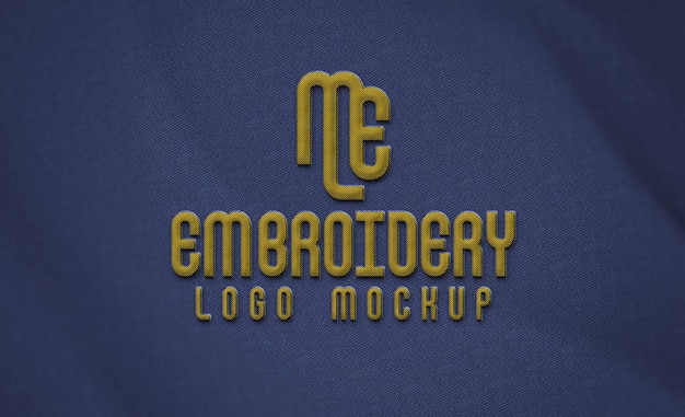 Realistic mockup of logo on fabric