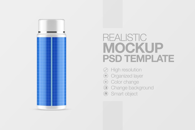 Realistic mockup plastic bottle cosmetic