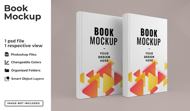 realistic modern book mockup template