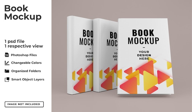 realistic modern book mockup template