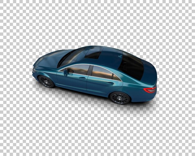 Realistic modern car isolated on background 3d rendering illustration