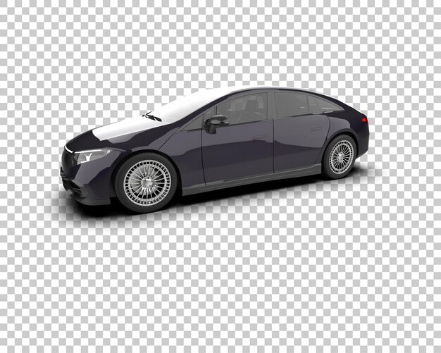 Realistic modern car isolated on background 3d rendering illustration