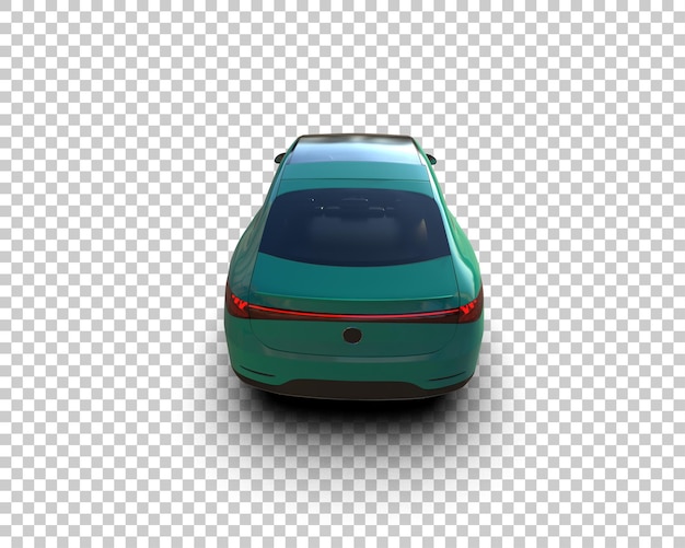 リアルな現代の車を背景に隔離する 3D レンダリングイラスト