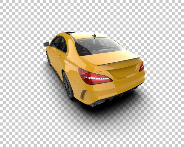 realistic modern car isolated on background 3d rendering illustration