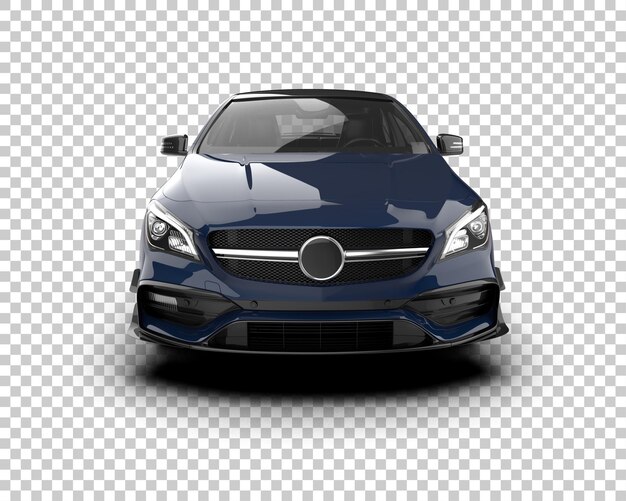 Realistic modern car isolated on background 3d rendering illustration