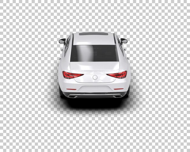 PSD realistic modern car isolated on background 3d rendering illustration