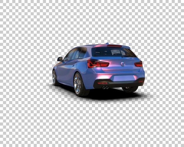 realistic modern car isolated on background 3d rendering illustration