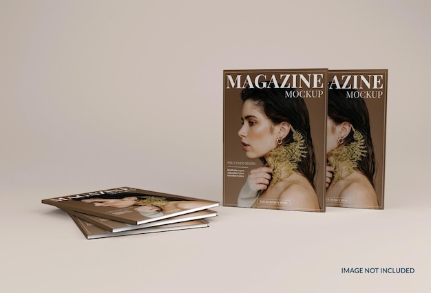 Realistic modern magazine mockup design