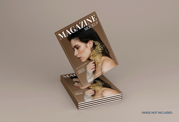 Design realistico del mockup di una rivista moderna