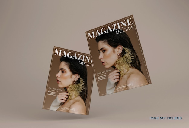 PSD realistic modern magazine mockup design