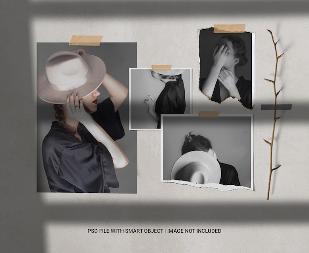 Realistic moodboard mockup
