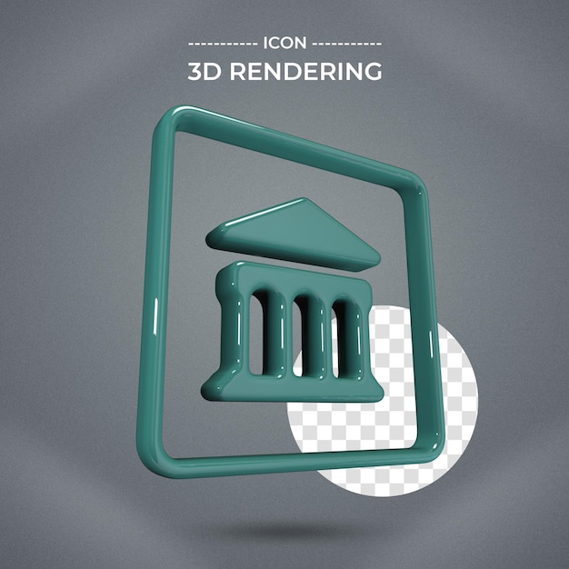 PSD Реалистичная иконка ипотеки 3d рендеринг на прозрачном фоне