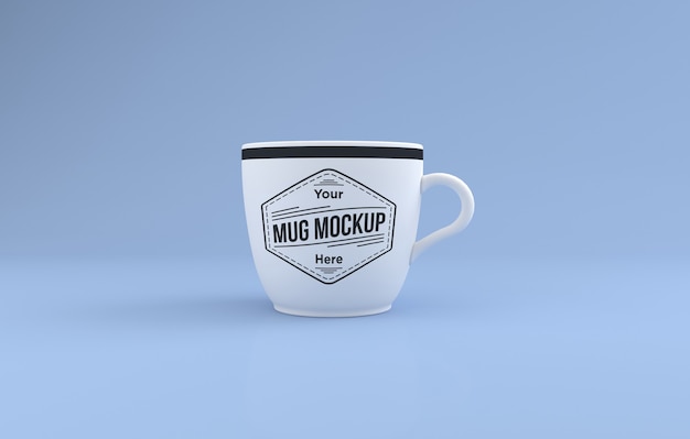 Tazza realistica mockup 3d rendering isolato