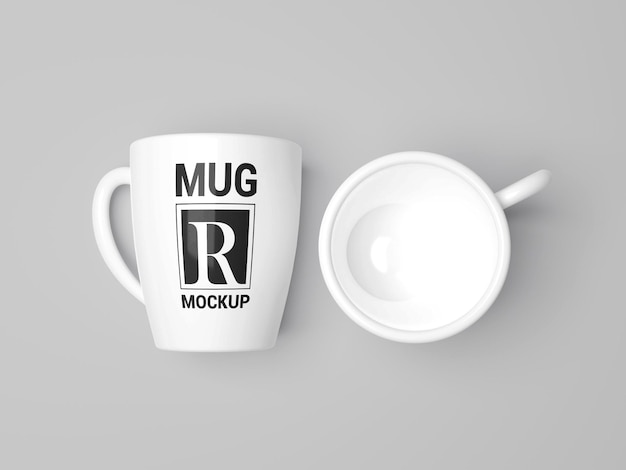 Realistic mug mockup for branding and advertising