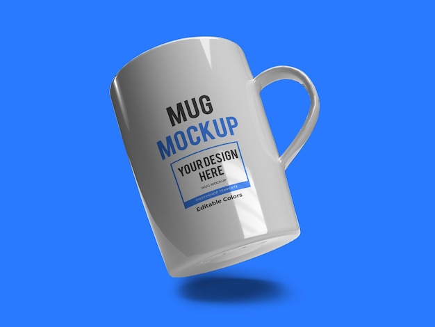 Realistic mug mockup template isolated