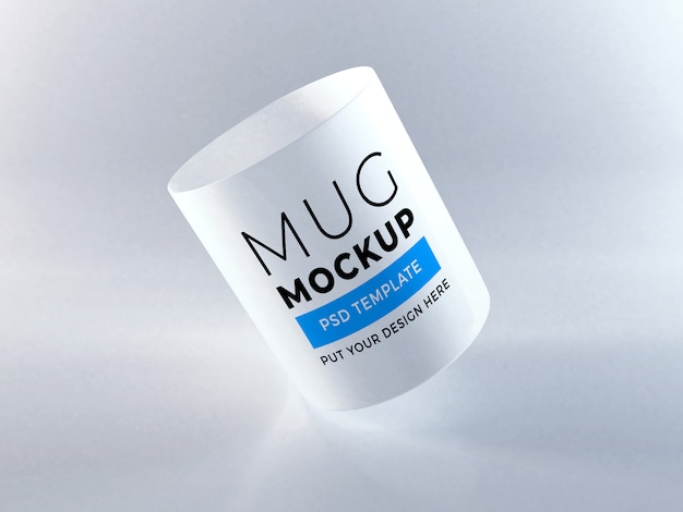 Realistic mug mockup template psd