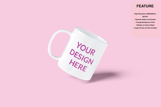 PSD realistic mug mockup