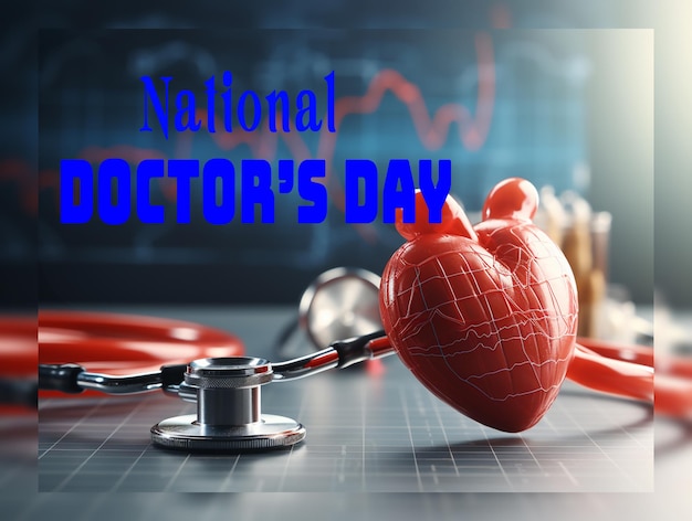 Realistic national doctors day background