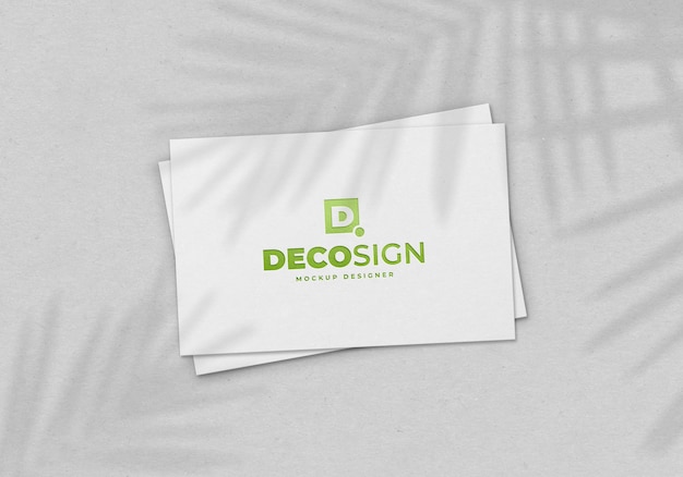 PSD realistic natural business card logo mockup