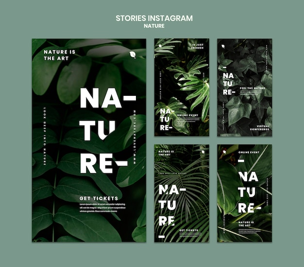 Realistic nature design template
