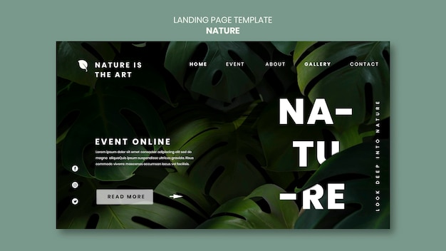 Realistic nature design template