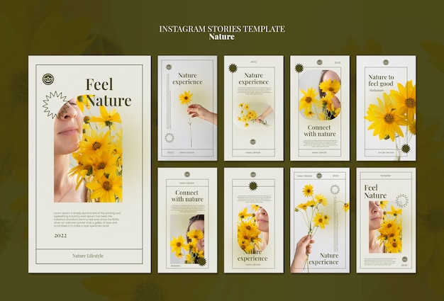 PSD realistic nature design template