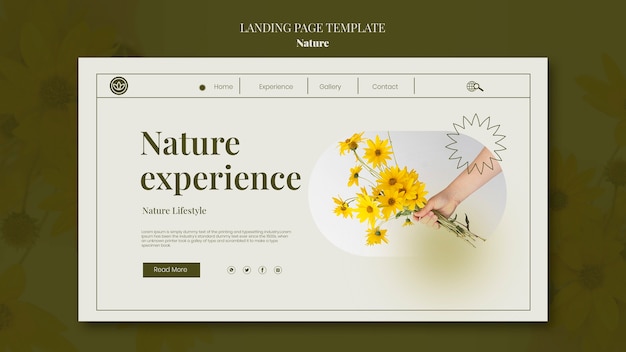 PSD realistic nature design template