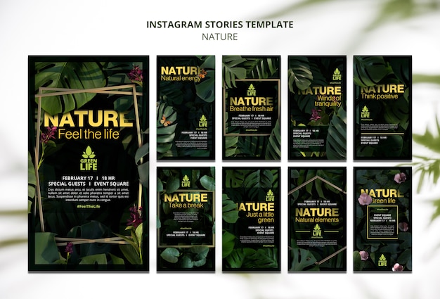 Realistic nature style template