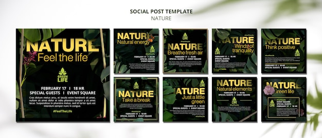 PSD realistic nature style template