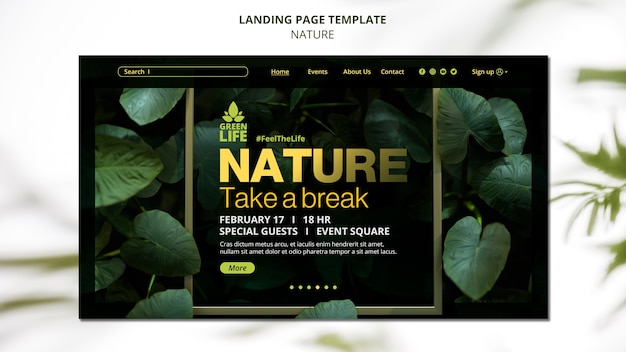 PSD realistic nature style template