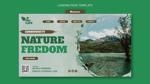 PSD realistic nature template design